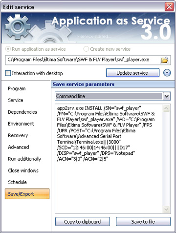 Automate services creation by using unique command-line execution and installation features of Application as Service.