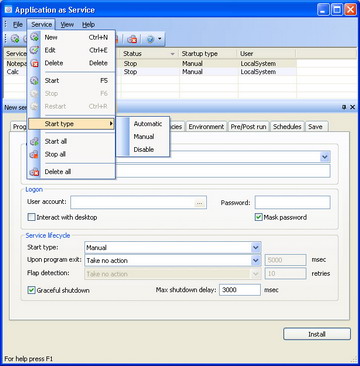 Configurez facilement le type de démarrage de vos services avec la nouvelle GUI intuitive ou manuellement à partir de votre propre application (utilisateur OEM)