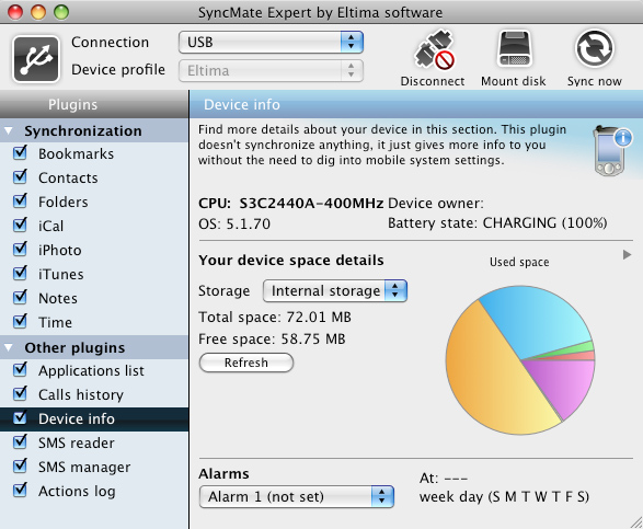 SyncMate will help you retrieve the fullest information about your mobile device.