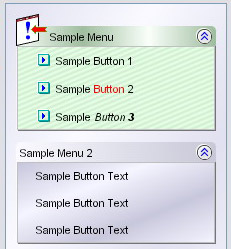 Class ELMenuBar. As far as this class is ELPanel extention you can set background gradient.