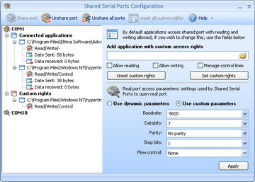 Vous désirez accéder au même port série avec plusieurs applications? Shared Serial Ports 2.0 vous offre une solution professionnelle élégante  
