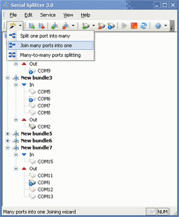 With this Serial Splitter it is possible to connect two or more applications to one real serial port. 
