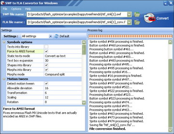User-friendly and easy-to-navigate interface makes SWF to FLA Converter and invaluable and really convenient tool to quickly convert SWF files into FLA with highest quality.
