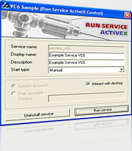 Beispiel von Run Service ActiveX