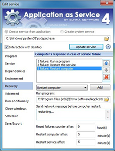 Run As Service screenshot