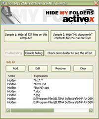 Hide My Folders ActiveX