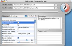 Screenshot of SWF to FLA Converter for Mac