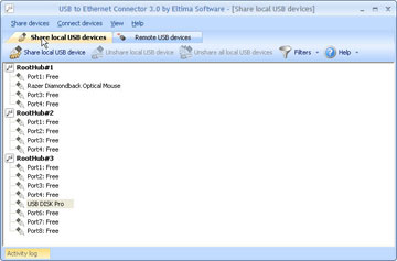 USB to Ethernet Screenshot
