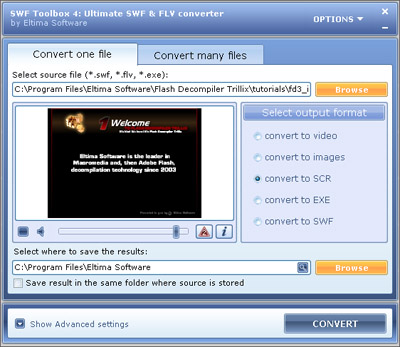 Whether you need interactive or frame-by-frame conversion rely on SWF converter