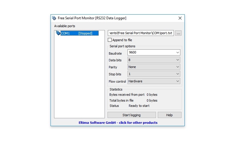 Free Serial Port Monitor接口