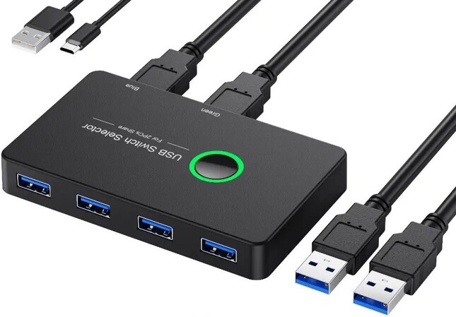 4 PC to 4 USB USB 3.0 Devices peripheral Switch with 4 remote