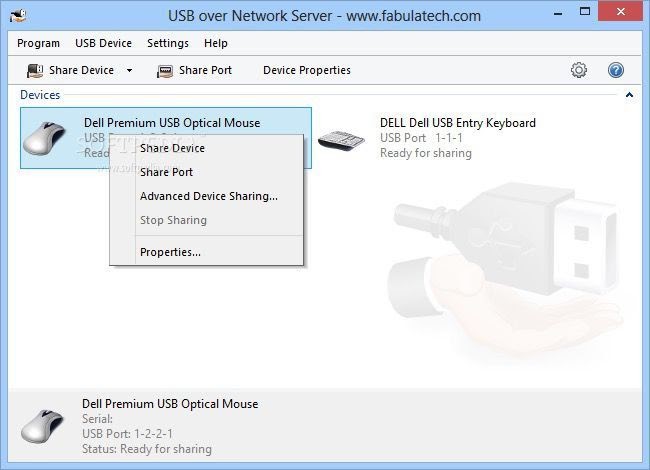 Compartilhe e acesse dispositivos USB