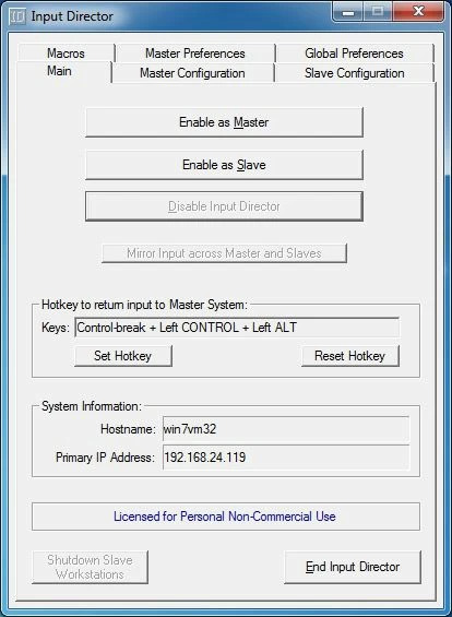 Input Director GUI