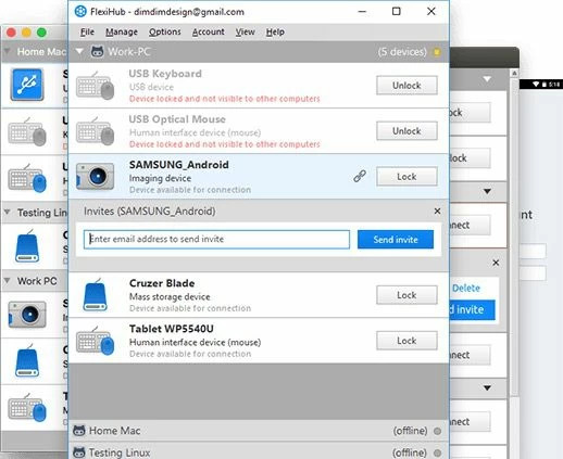 Connect USB with FlexiHub
