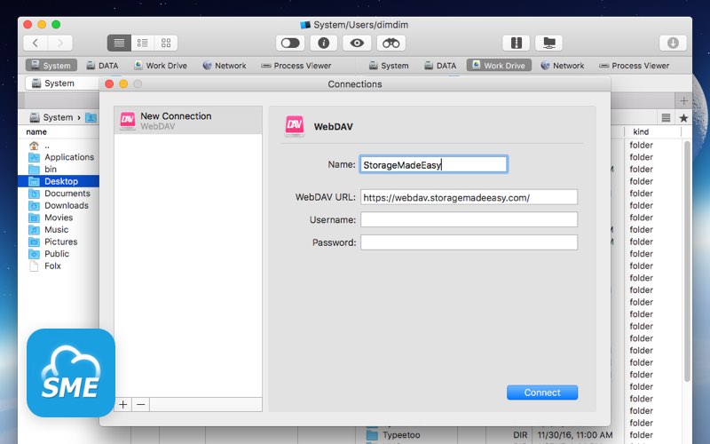 StorageMadeEasy via WebDAV StorageMadeEasy via WebDAV