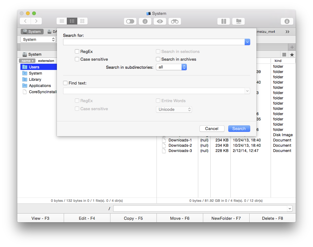 File search on Mac File search on Mac