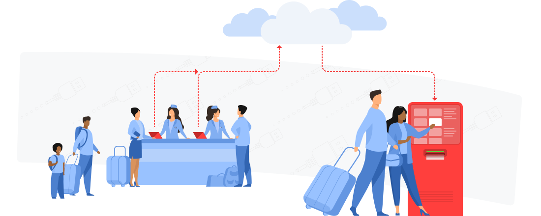 USB pass-through technology in an airport system