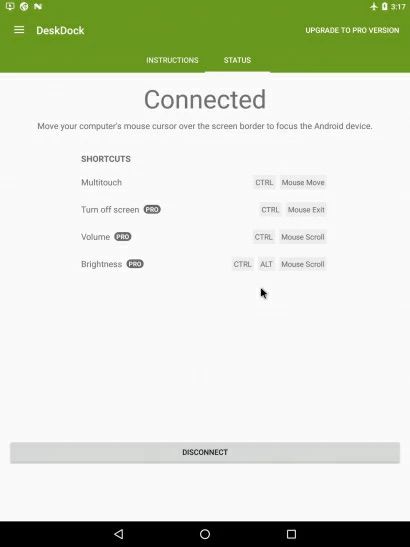 DeskDock allows to share a computer's mouse with Android devices