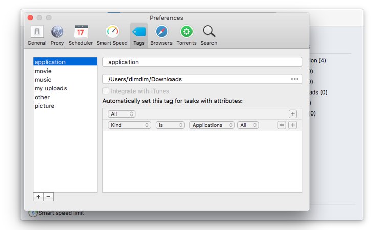 Ordenar las descargas con Folx Ordenar las descargas con Folx