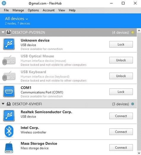  find remote usb device you want to access