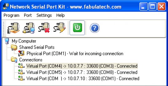 kit de porta serial de rede