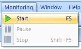  choose between the Start monitoring now and Start in new window options
