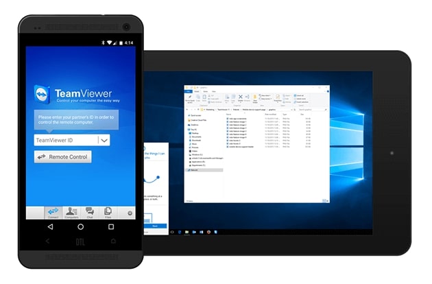 TeamViewer tillader overførsel af filer mellem din computer og Android-enhed