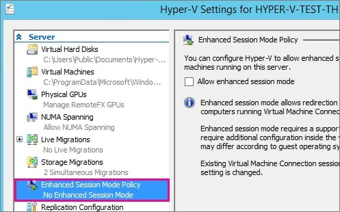 Enhanced Session Mode