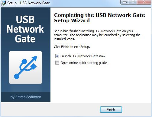 安裝USB Network Gate
