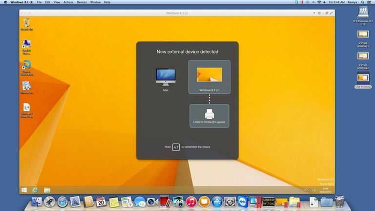Connecting local USB devices and Parallels Desktop