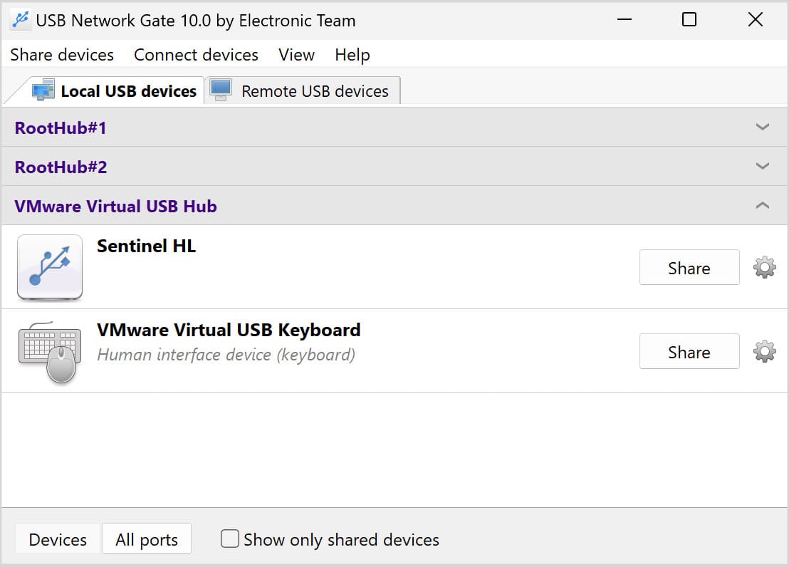 USB voor Remote Desktop