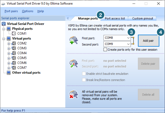 Virtual Serial Port Emulator Virtual Serial Port Emulator