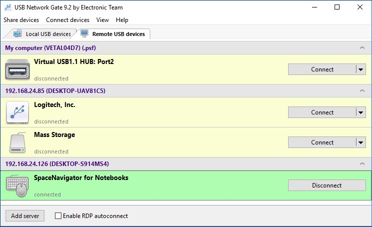 remote 3d mouse connect