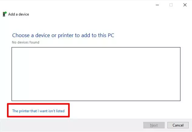L’imprimante que je veux n’est pas répertoriée