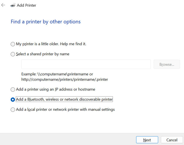 ajouter un scanner réseau Windows 11