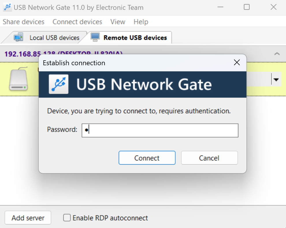 Connection settings to ensure security