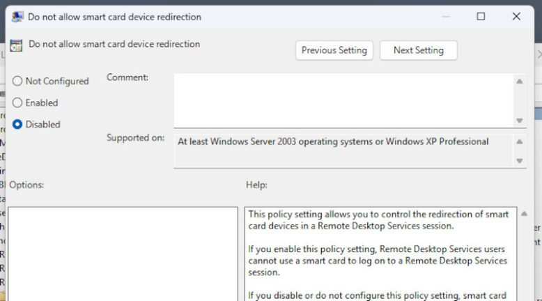 Windows Smart Card Reader Remote Access