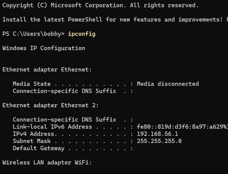 Ottenere il tuo indirizzo IP in PowerShell