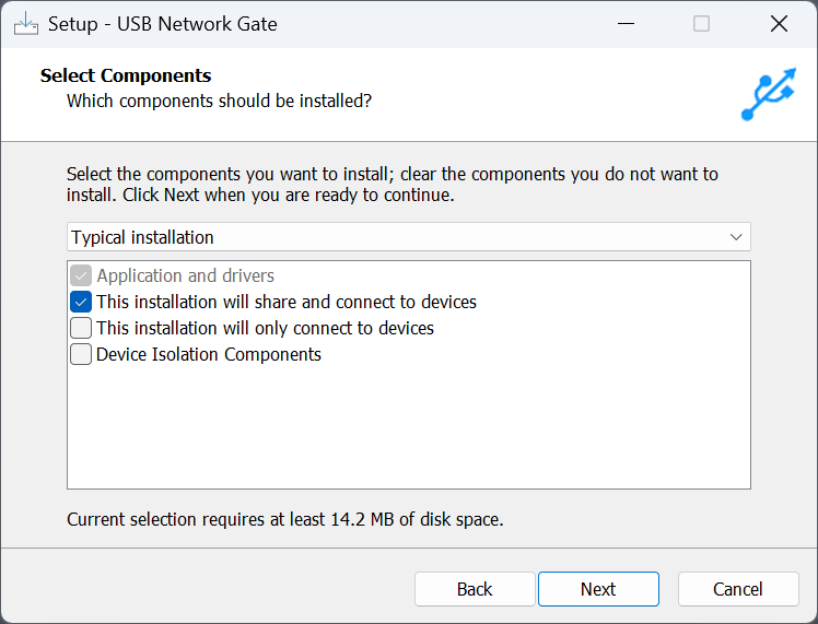 Installazione di USB Network Gate