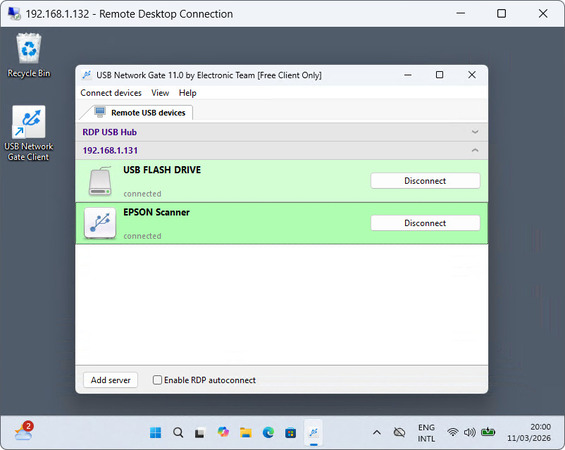Connecting available devices