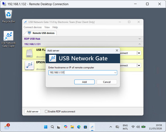 Manually adding a server