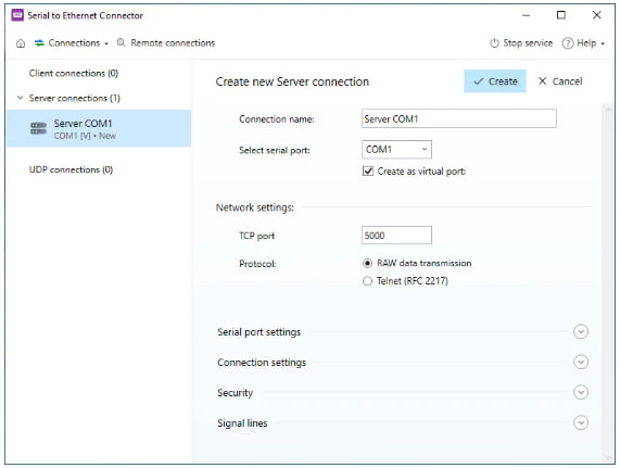 Pilih “Buat Koneksi Server”