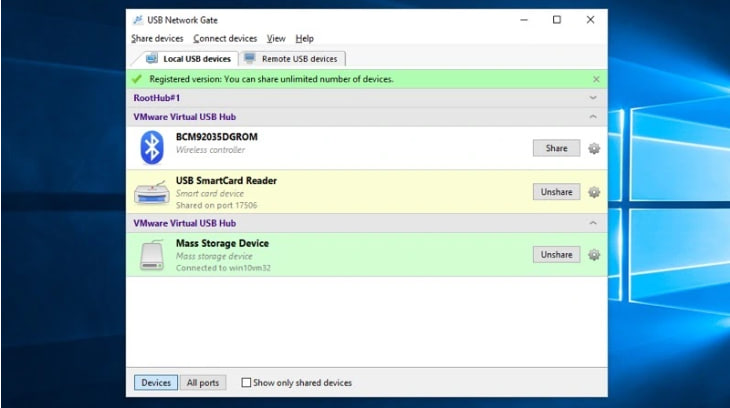 USB over LAN software USB over LAN software