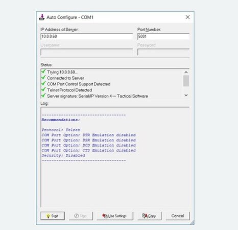 Serial/IP Redirector by Tactical Software
