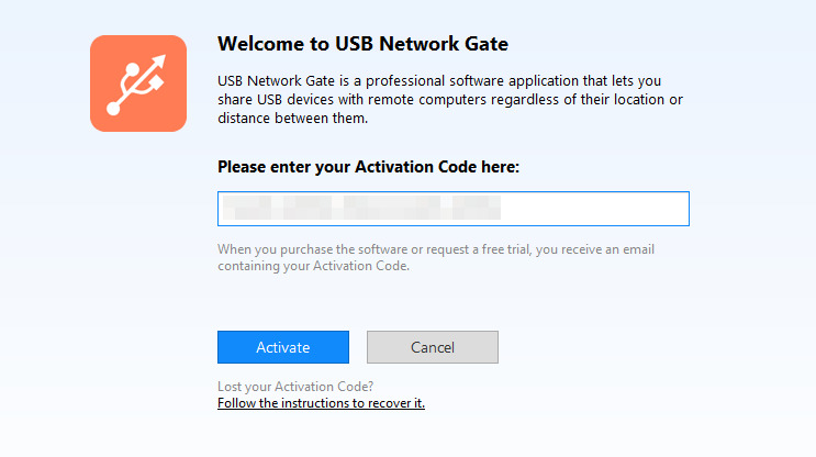 Attivazione di USB Network Gate dopo l'installazione