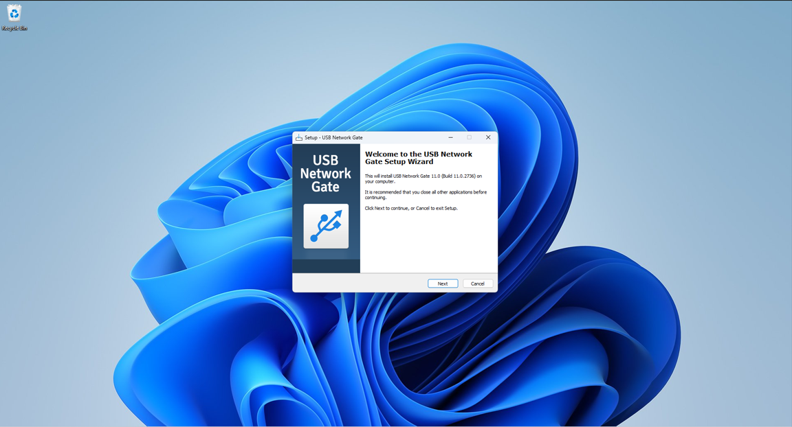 Installa e avvia USB Network Gate