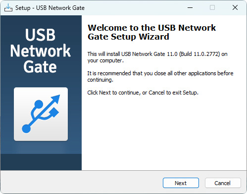 USB Network Gate installatieproces