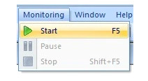 choose between the Start monitoring now and Start in new window options